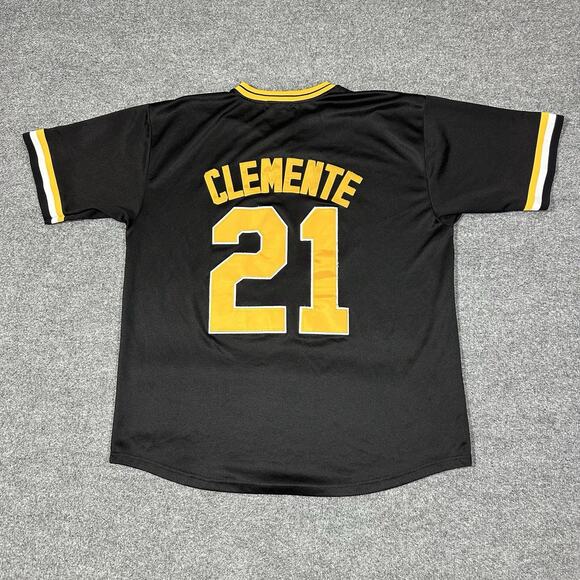 Roberto Clemente Pittsburgh Pirates Throwbacks Classic Black Jersey SIZE 60 - Picture 6 of 6